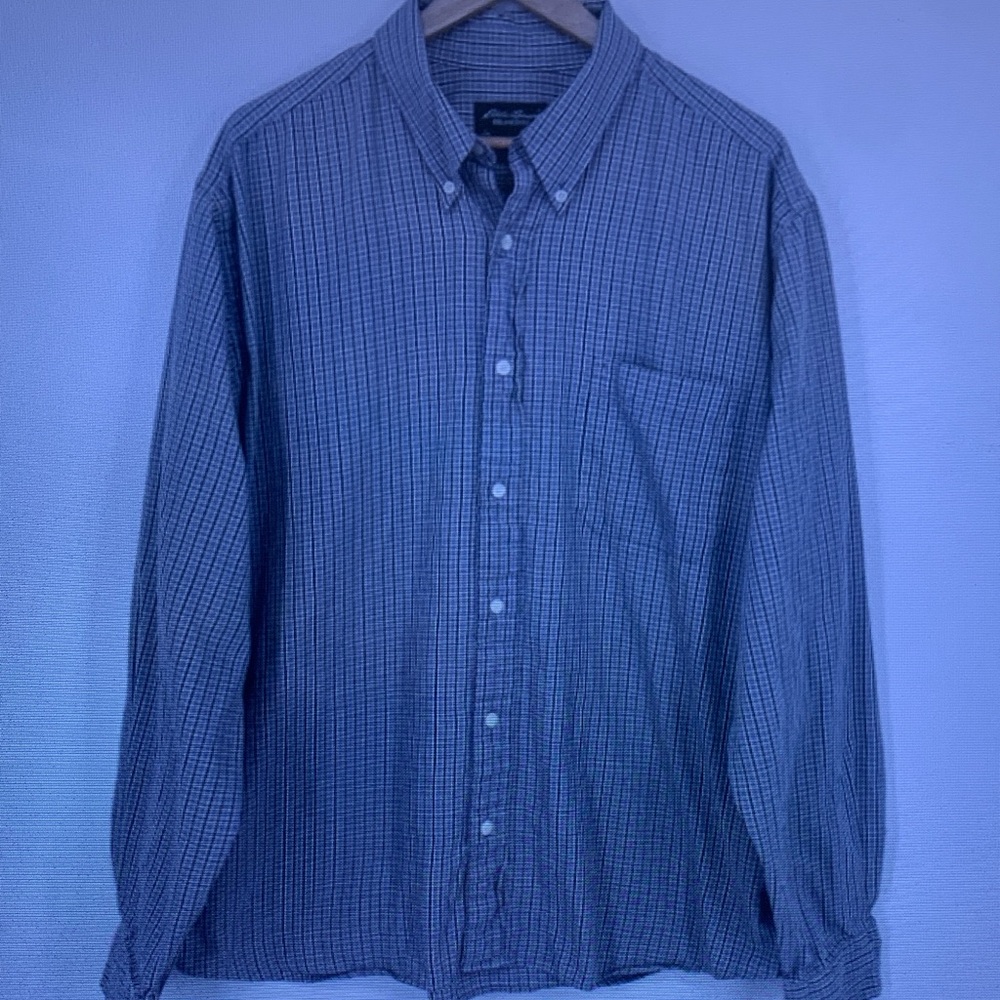 Classic Button-Down Men’s Blue Check Shirt